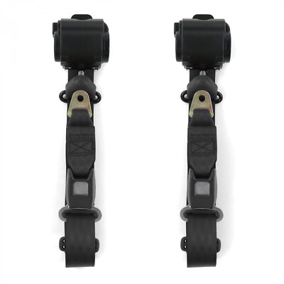 Standard 3pt BK Retract Bucket Seat Belt Kit (Pair) Fits Ford 1980-96 Bronco 