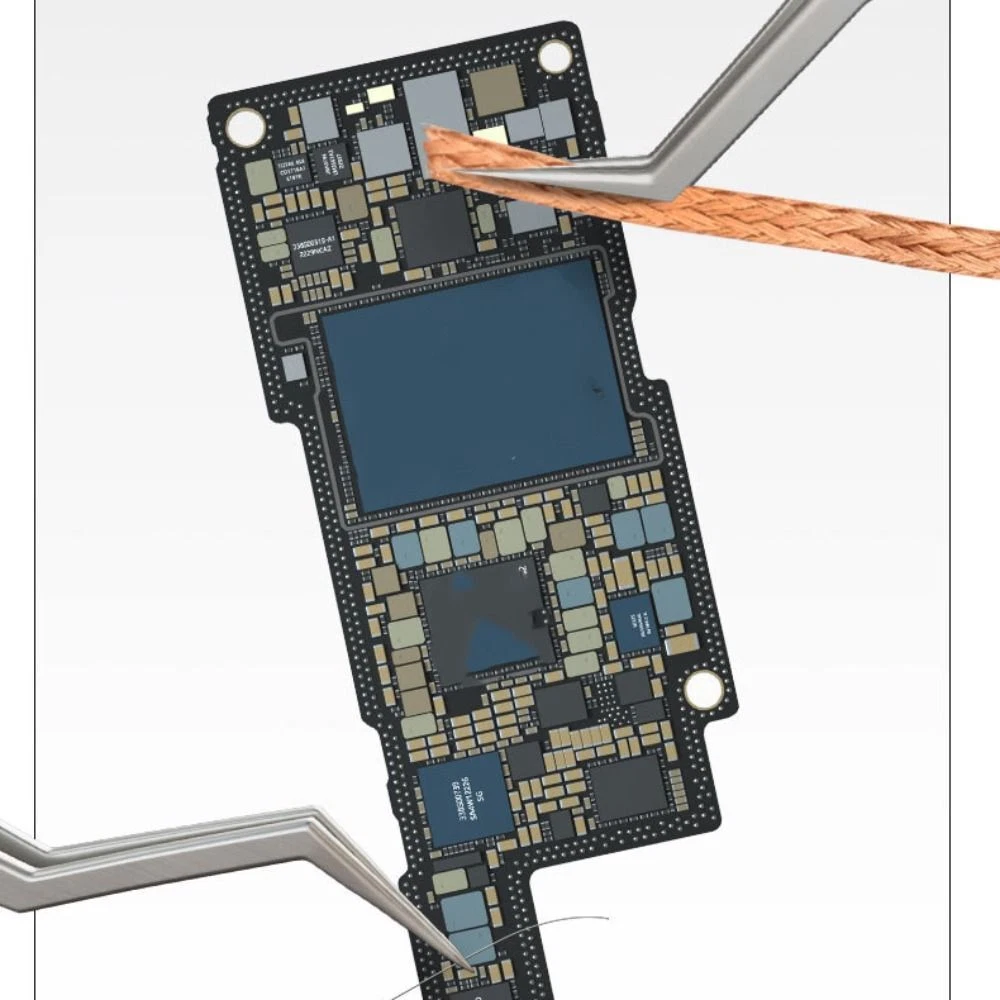 Curved Tips Chip Positioning Tweezers Mobile Phone Circuit Board - Picture 6 of 10