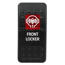 OTRATTW Carling Technologies Contura II Rocker Switch, FRONT LOCKER, RED LENS