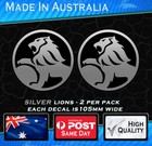 <!--F#f_0-->Holden LION Style Decals SILVER - circle logo set of 2 - 105mm wide<!--F/-->