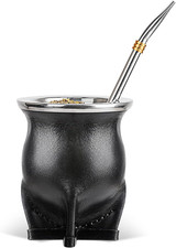 Ceramic Liner Yerba Mate Cup Argentina Gourd with Mate Bombilla Straw, Cleaning