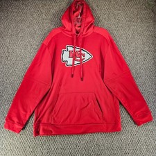 NFL Team Apparel Kansas City Chiefs Hoodie Mens XL Drawstring Pockets Kelce Logo