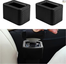 2pcs Black Silicone Seat Belt Buckle Holder Non-slip Booster For Color Black 2pcs Black Silicone Seat Belt Buckle Holder Non-slip Booster For Color Black