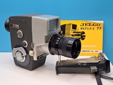Jelco Reflex 77 Cine Camera with f/1.8 12-32mm Lens c. 60s Vintage. Works. Case.