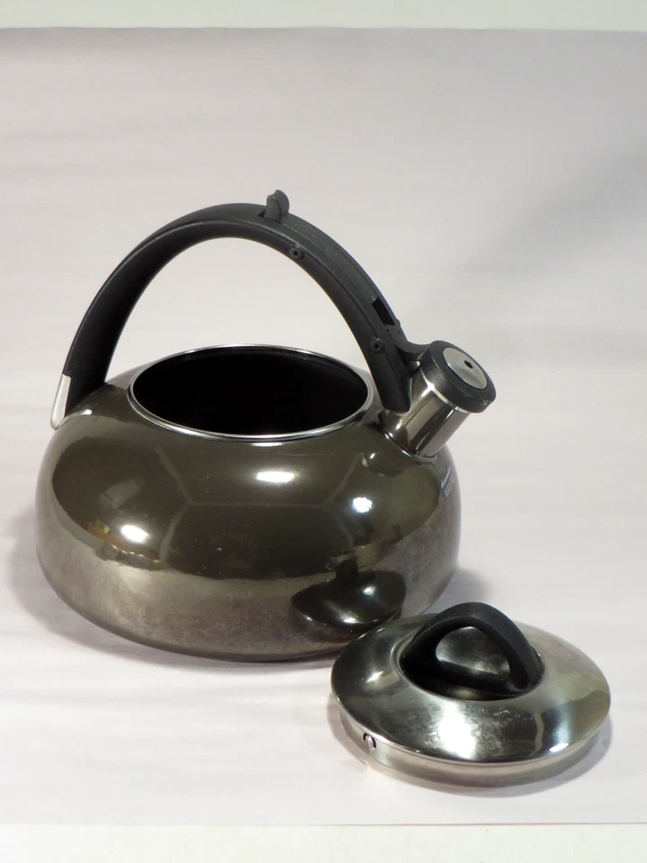 Tetera Cuisinart gris metálico silbido tetera Foto 4 de 4