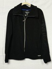 Calvin Klein Performance Women's Black Tech Fleece Full Zip Jacket Medium M