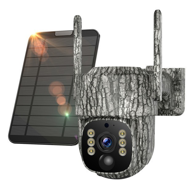 2.5K 4G LTE Solar 360&deg; PTZ Trail Camera Game IP66 Security 