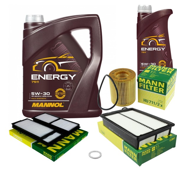 Mann Inspektionspaket 6L Mannol Energy 5W-30 FüR Mazda 3 2.3 MPS Turbo-image