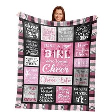 Cheerleader Gifts Women/Female, Unique Cheer Blanket 60x50inches Cheer Gifts