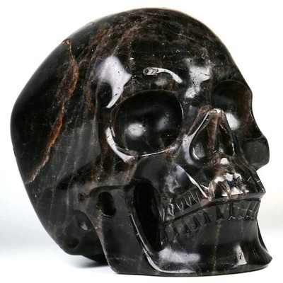 5.0'' Smoky Quartz Crystal Carved Crystal Skull, Super Realistic, Crystal Healing