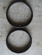 CERCHI FANALI POSTERIORI AUTO D'EPOCA NERI 3 1/2 POLLICI N.O.S