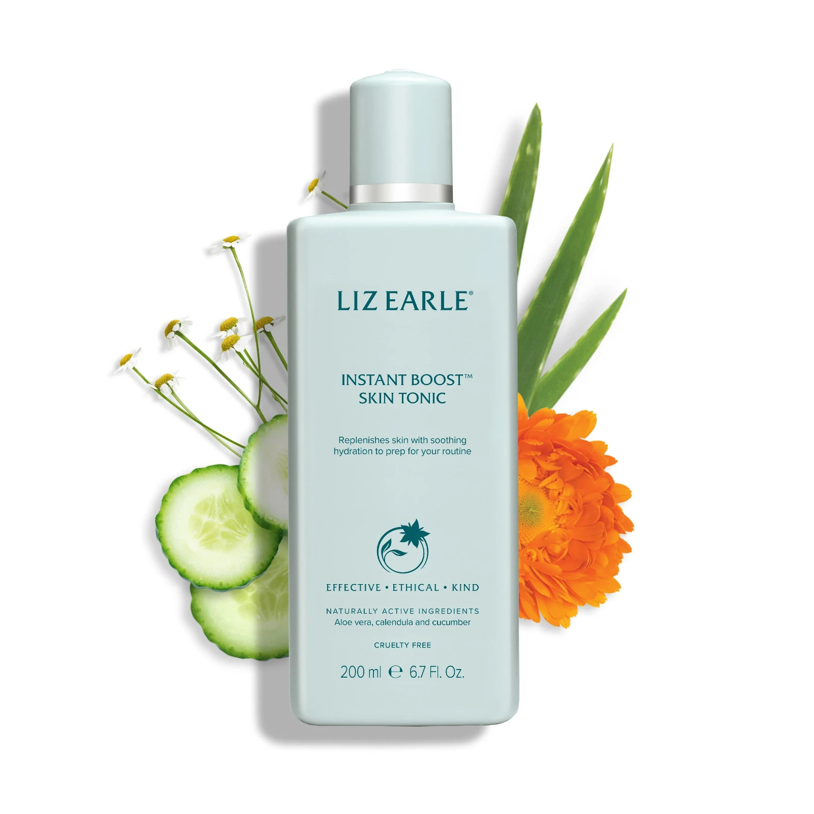 Liz Earle Instant Boost Skin Tonic Soothes Tones Facial Toner, 200 ml. New.