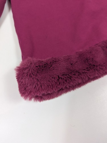 Janie and Jack Faux Fur Trim Ponte Top Ruffle Collar Raspberry Radiance 4T - Picture 4 of 7