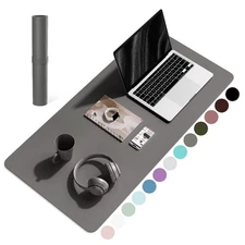 Non-Slip Desk Pad,Mouse ,Waterproof PVC Leather Table Protector,Ultra Thin