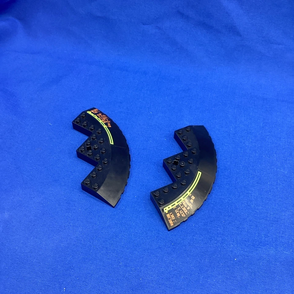 LEGO Esquina Redonda 10 X10 Pendiente 33 Borde-NEGRO-#58846- Juego#7699, Lote de 2 Foto 4 de 4