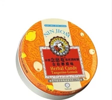 Nin Jiom Herbal Candy Ori Super Mint Tangerine Lemon 60g Cough Throat Relief