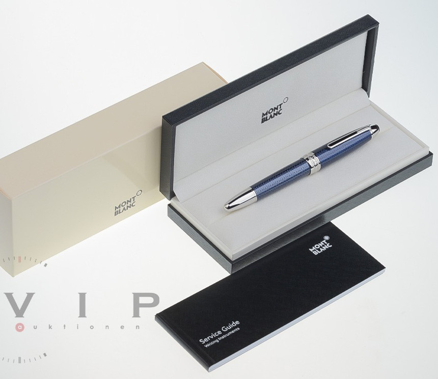 Montblanc Blau Meisterstück Blue Hour Solitaire Legrand Füllfederhalter Edellack Mb132096 Füllfederhalter Mittel - Image 4