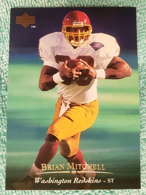 1995 UPPER DECK BRIAN MITCHELL #231 WASHINGTON REDSKINS