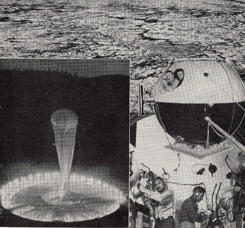 Stratosphere Flight Curve Earth Balloon Atomic Age 1948 Vintage Halftone Print