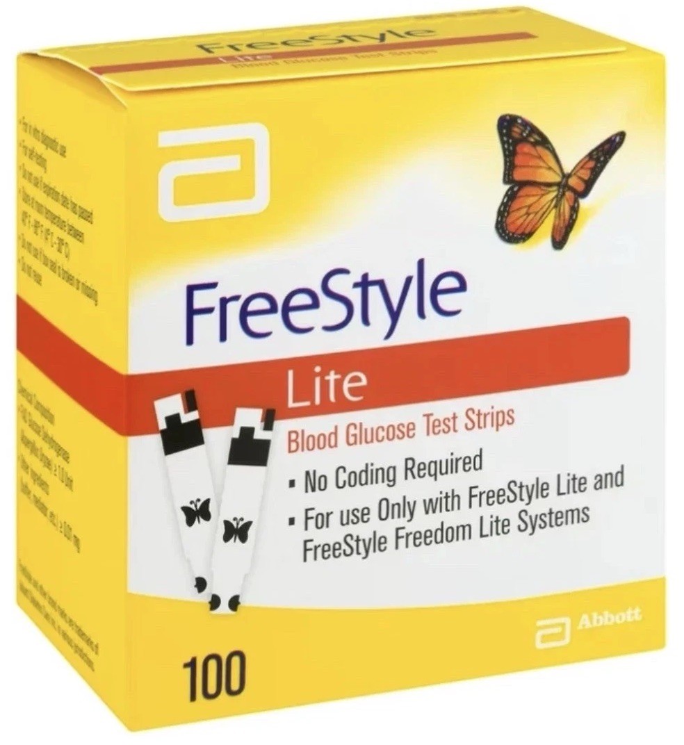 FreeStyles Lites Blood Glucose Diabetic Test Strips 100ct  Imported exp 06/2027