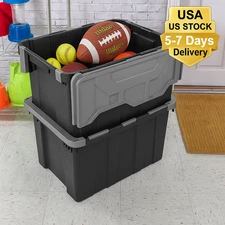 HDX 12 Gallon Pro Heavy Duty Storage Container Snap Lid Box