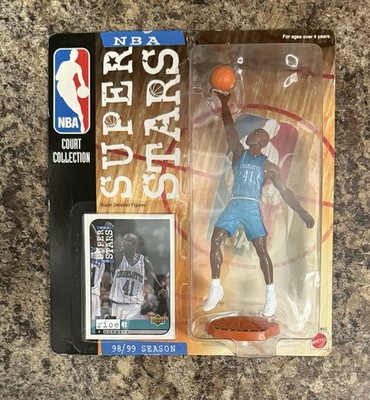 NBA Super Stars Court Collection Glen Rice Figure Hornets - Mattel 98-99 Season