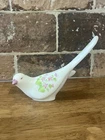 Fenton Bird Of Happiness Hand Painted And Signed With Purple Flowers
