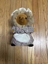 VTG 1976 10 Eden Beatrix Potter Mrs Tiggy Winkle Plush Toy Doll Figure Dress