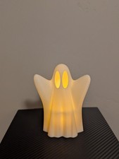 White Halloween Ghost Decorations Tea Light Capable