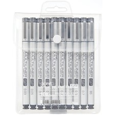 Copic Multiliner SP Ink Pen, Black, 10-Pack MLSP10A - Fine, Consistent Lines