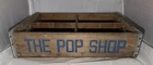 Vintage THE POP SHOP Wooden Soda Crate Saginaw Mich 1973 Miller Mfg Co Box