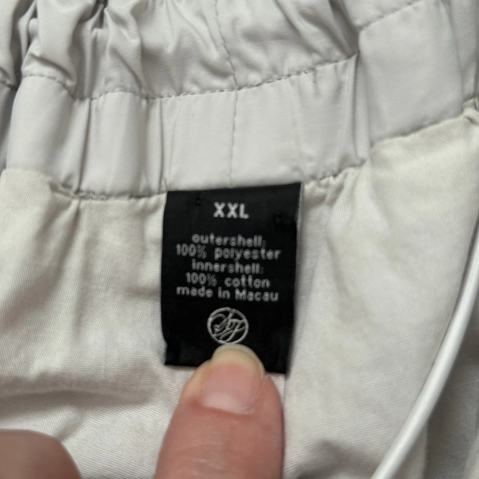 Pantalones deportivos Y2K Sean John bordados de poliéster forrados grises anchos holgados XXL para hombre Foto 4 de 4