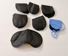 Lot of 7 New Unused Black Sleep Eye Mask Eyemask Airplane Delta Comfort Rest