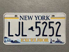 EXPIRED 2020 NEW YORK LICENSE PLATE  EXCELSIOR  RANDOM LETTERS NUMBERS NICE!!!😎