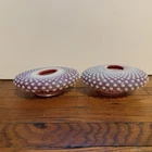 Fenton Glass Antique 50s - 60s Cranberry Hobnail Lamp Base Candle Holder Vintage