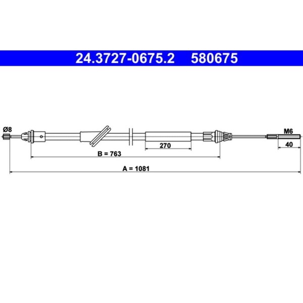 Seilzug Feststellbremse ATE 24.3727-0675.2 FüR Ford Maverick-image
