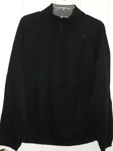 Wilke-Rodriguez Mens L/S 1/4 Zip Black Cotton Sweater NWOT - Size XXL - Foto 4 di 4