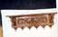 french import antique / vintage oak coat hat rack characters shelf wall hanging