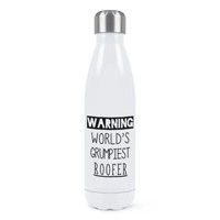 Warnung World's Grumpiest Dachdecker Doppelwand Wasserflasche Toll Best Lustig