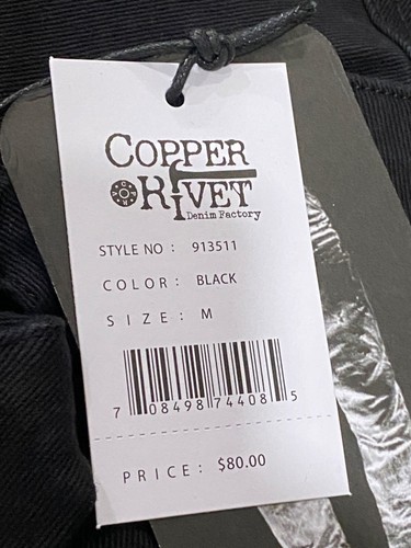 Copper Rivet Denim Factory - Denim Jacket - BLACK - Size MEDIUM - Picture 4 of 11