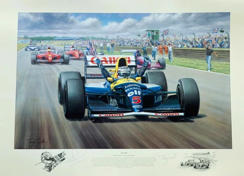 Tony Smith - F1 - Victory - Signed by Nigel Mansell  - Print Only No 1275/3000