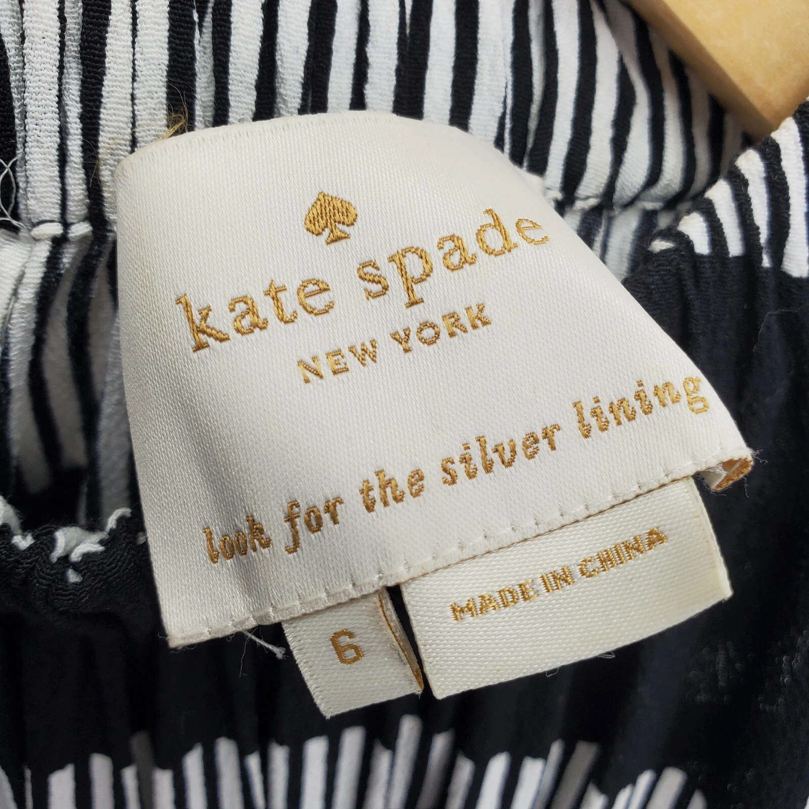 Abito donna Kate Spade a righe baia cravatta schiena collo alto senza maniche taglia 6