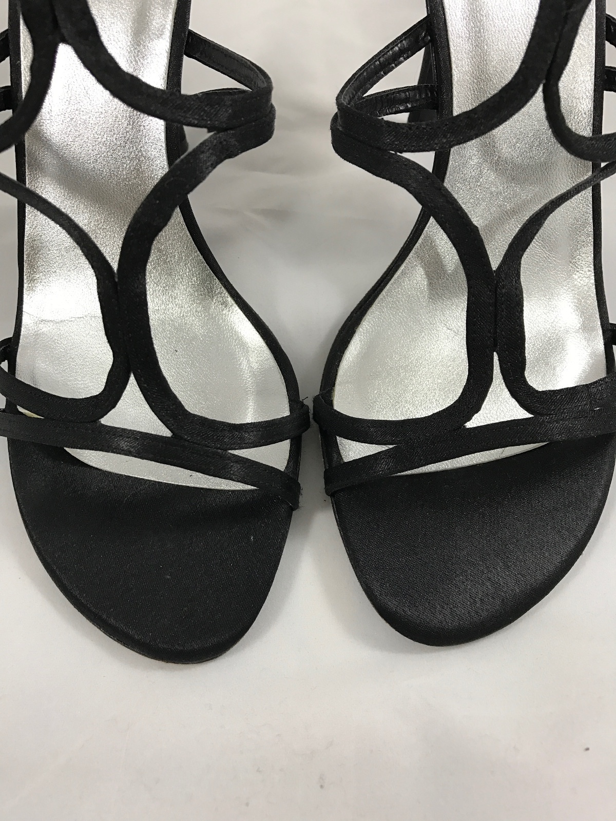 Stuart Weitzman Tiras Negro Satinado Con Tiras Weitzman Tacones M 891209 Stuart Weitzman Tiras Negro Satinado Con Tiras Weitzman Tacones M 891209
