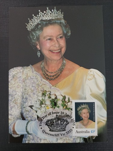 1995 Queens QEII Birthday First Day Cover + Matching MAXI Postcard with Stamp #2 - Picture 8 of 11