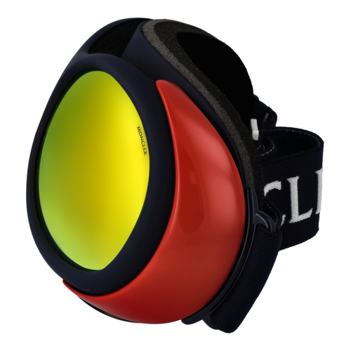 Moncler Goggles Skiing Snowboarding Blue/Smoke Mirror ML0130 92C 89mm - Picture 10 of 11