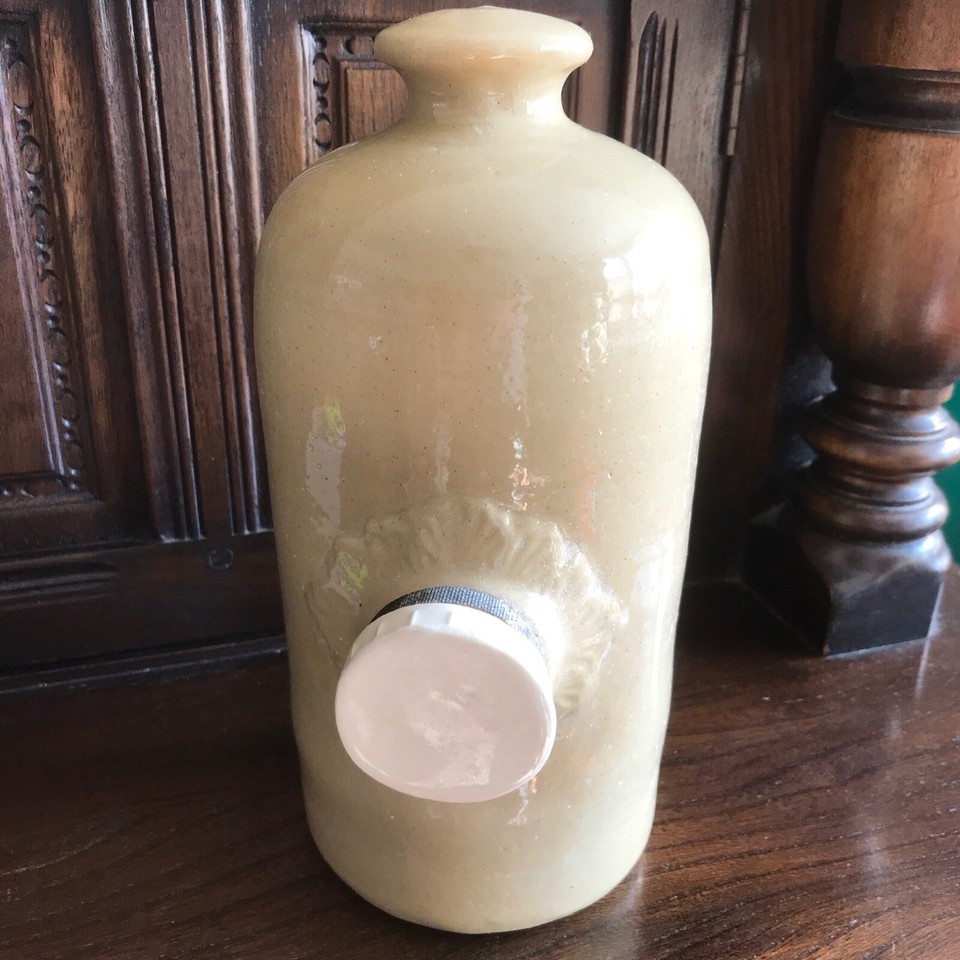 Vintage Stoneware Hot Water Bottle Bed Foot Warmer Door Stop Langley