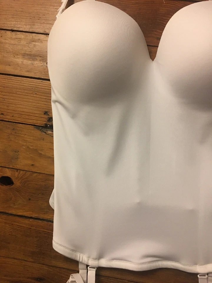 BNWT Le Mystere Bustier de seducción nupcial blanco Talla 34D (US) #2355 Foto 2 de 4