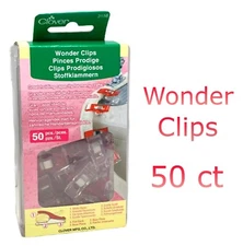 Clover Wonder Clips - Great Holding For Crafts - 50 ct Pieces - New Factory Seal
