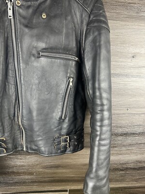 VINTAGE 90s MASCOT LEATHER BIKER JACKET MEN'S SIZE 40 Small VINTAGE 90s MASCOT LEATHER BIKER JACKET MEN'S SIZE 40 Small