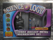 science logy diecast metal microscope set/ new never opened